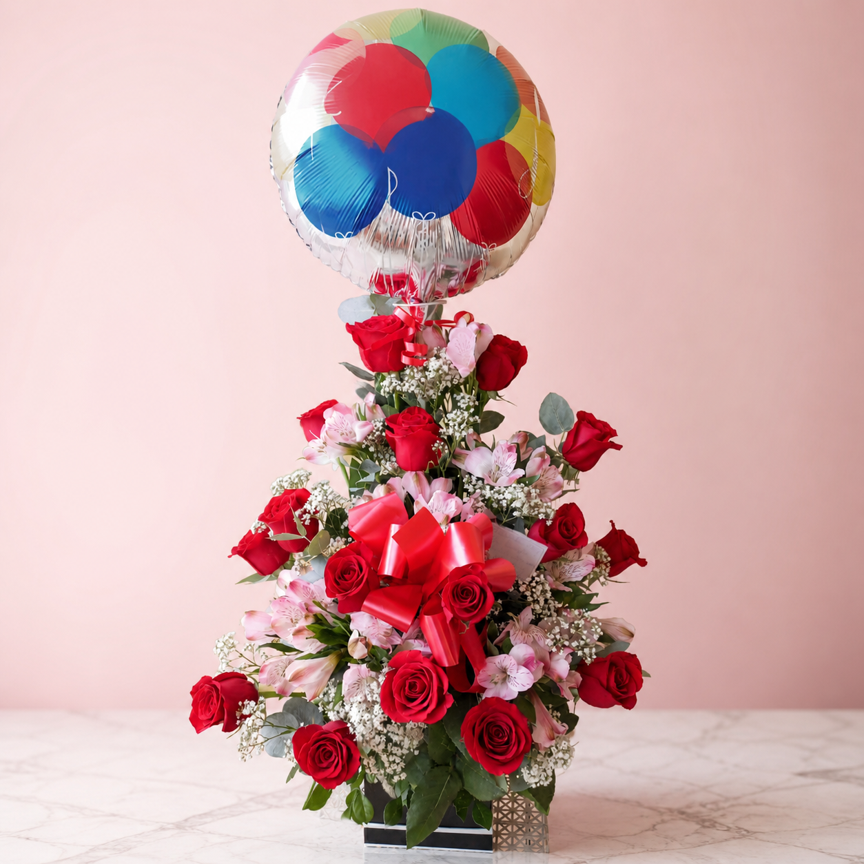 Fiesta Floral Festiva - Centro floral con globo